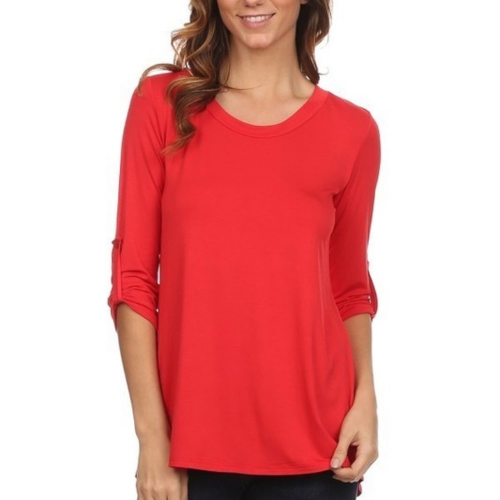 Red Knit Top
